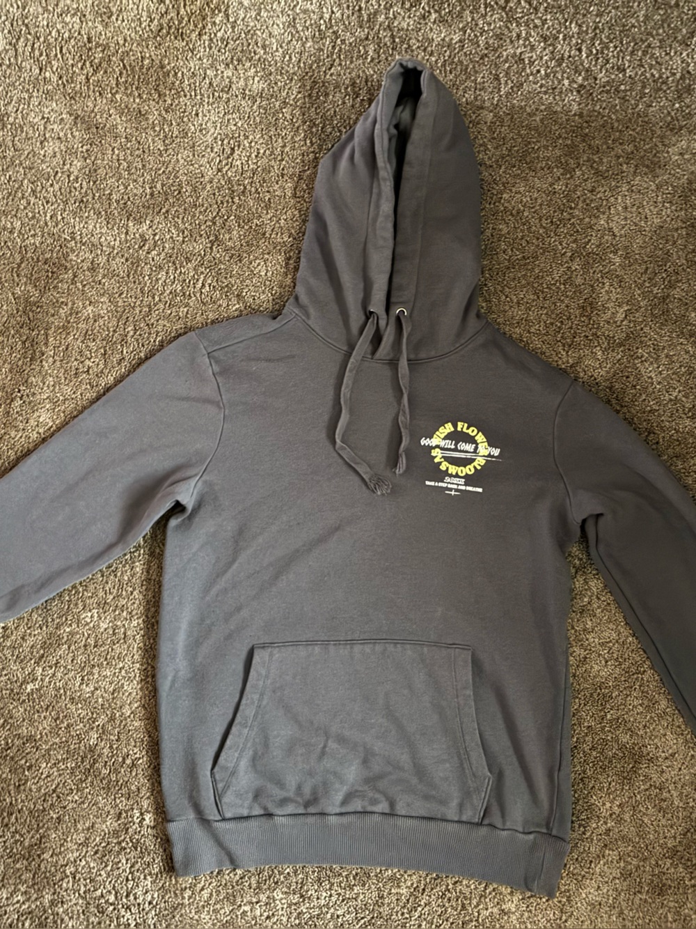 No Boundaries Gray Women’s Hooded Sweatshirt 2 Sided Graphic Size Small 34-36